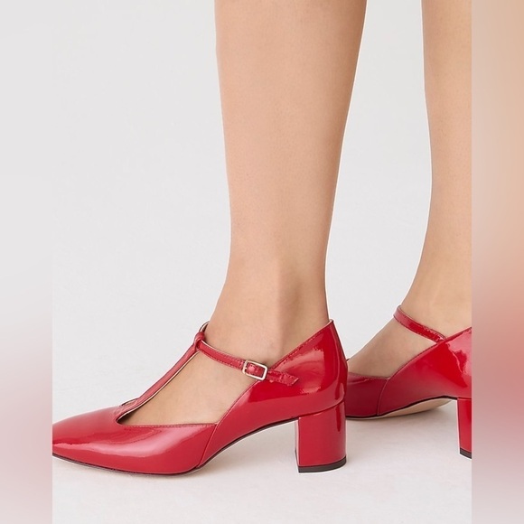 J Crew Millie T-strap heels in patent leather BT875 - Picture 3 of 5